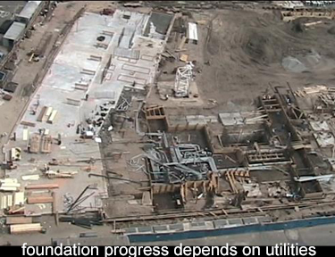 foundation slab delayed by utilities